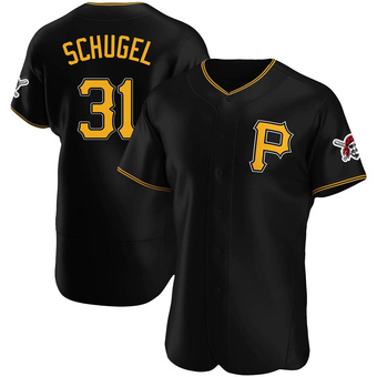 Authentic Pittsburgh Pirates A.J. Schugel Alternate Jersey - Black
