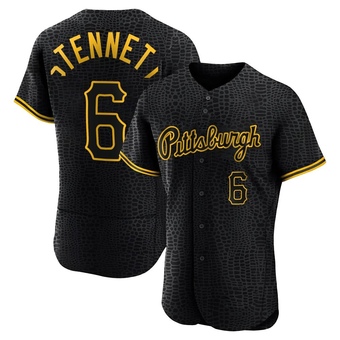 Authentic Pittsburgh Pirates Rennie Stennett Snake Skin City Jersey - Black