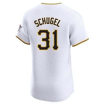 Elite Pittsburgh Pirates A.J. Schugel Home Jersey - White