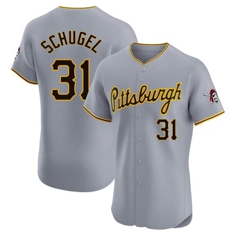 Elite Pittsburgh Pirates A.J. Schugel Road Jersey - Gray