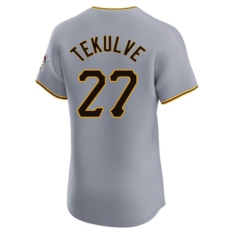 Elite Pittsburgh Pirates Kent Tekulve Road Jersey - Gray