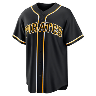 Replica Pittsburgh Pirates A.J. Schugel Fashion Out Jersey - Black