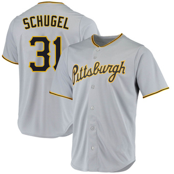 Replica Pittsburgh Pirates A.J. Schugel Road Jersey - Gray