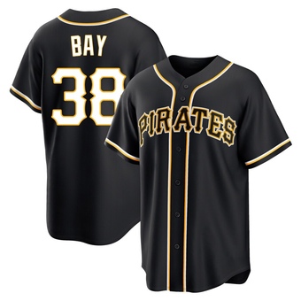 Replica Pittsburgh Pirates Jason Bay Fashion Out Jersey - Black