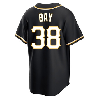 Replica Pittsburgh Pirates Jason Bay Fashion Out Jersey - Black