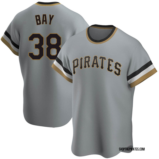 Replica Pittsburgh Pirates Jason Bay Road Cooperstown Collection Jersey - Gray