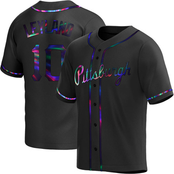 Replica Pittsburgh Pirates Jim Leyland Alternate Jersey - Black Holographic