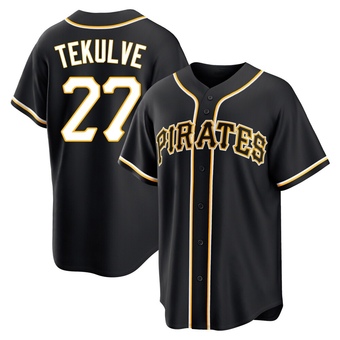 Replica Pittsburgh Pirates Kent Tekulve Fashion Out Jersey - Black