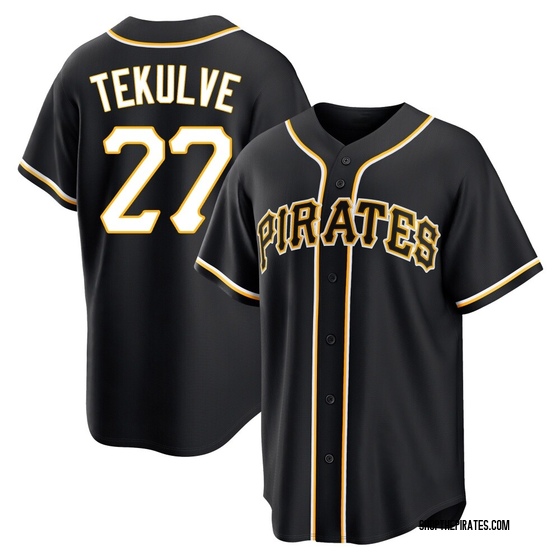 Replica Pittsburgh Pirates Kent Tekulve Fashion Out Jersey - Black