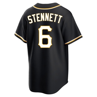 Replica Pittsburgh Pirates Rennie Stennett Fashion Out Jersey - Black