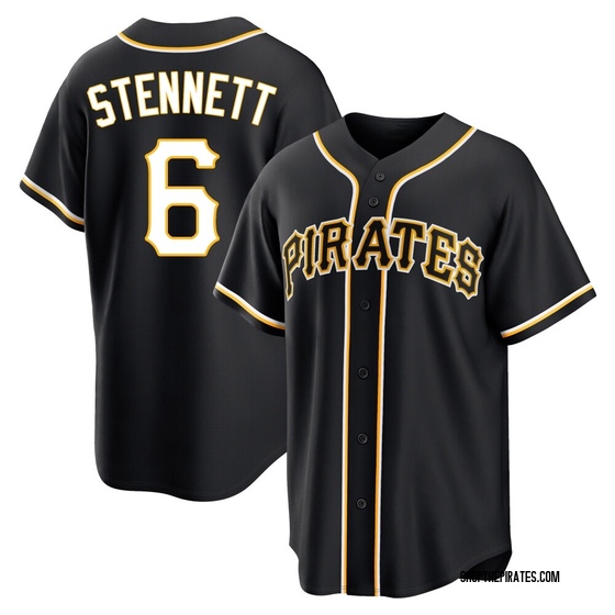 Replica Pittsburgh Pirates Rennie Stennett Fashion Out Jersey - Black