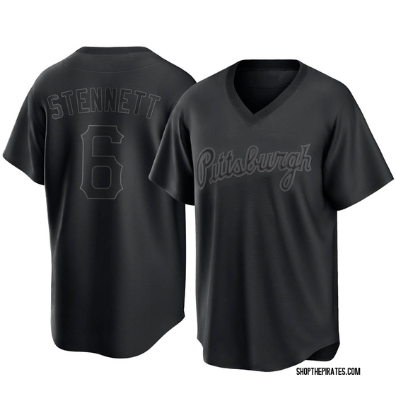 Replica Pittsburgh Pirates Rennie Stennett Pitch Fashion Jersey - Black