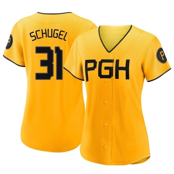 Women's Authentic Pittsburgh Pirates A.J. Schugel 2023 City Connect Jersey - Gold