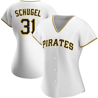 Women's Authentic Pittsburgh Pirates A.J. Schugel Home Jersey - White