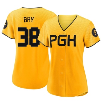 Women's Authentic Pittsburgh Pirates Jason Bay 2023 City Connect Jersey - Gold