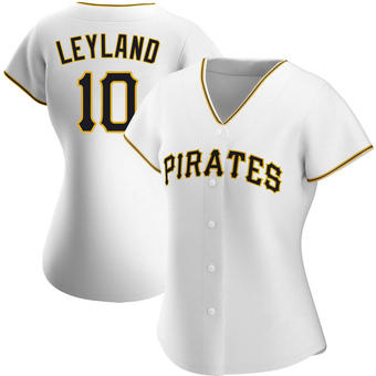 Women's Authentic Pittsburgh Pirates Jim Leyland Home Jersey - White