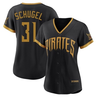 Women's Limited Pittsburgh Pirates A.J. Schugel 2026 City Connect Stadium Jersey - Black