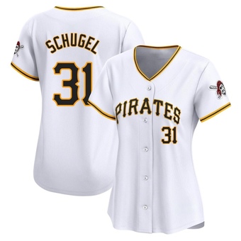 Women's Limited Pittsburgh Pirates A.J. Schugel Home Jersey - White