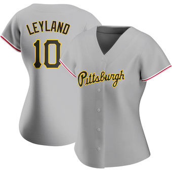 Women's Replica Pittsburgh Pirates Jim Leyland Road Jersey - Gray