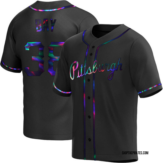 Youth Replica Pittsburgh Pirates Jason Bay Alternate Jersey - Black Holographic
