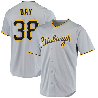 Youth Replica Pittsburgh Pirates Jason Bay Road Jersey - Gray