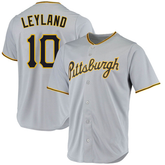 Youth Replica Pittsburgh Pirates Jim Leyland Road Jersey - Gray